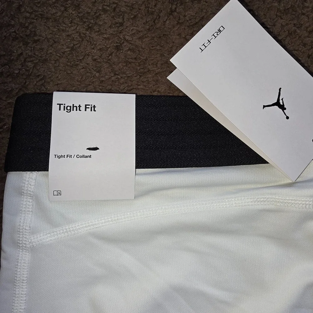 Jordan Dri-FIT Compression Tights Men's 2XL White 3/4 Length Tight Fit NWT DX313